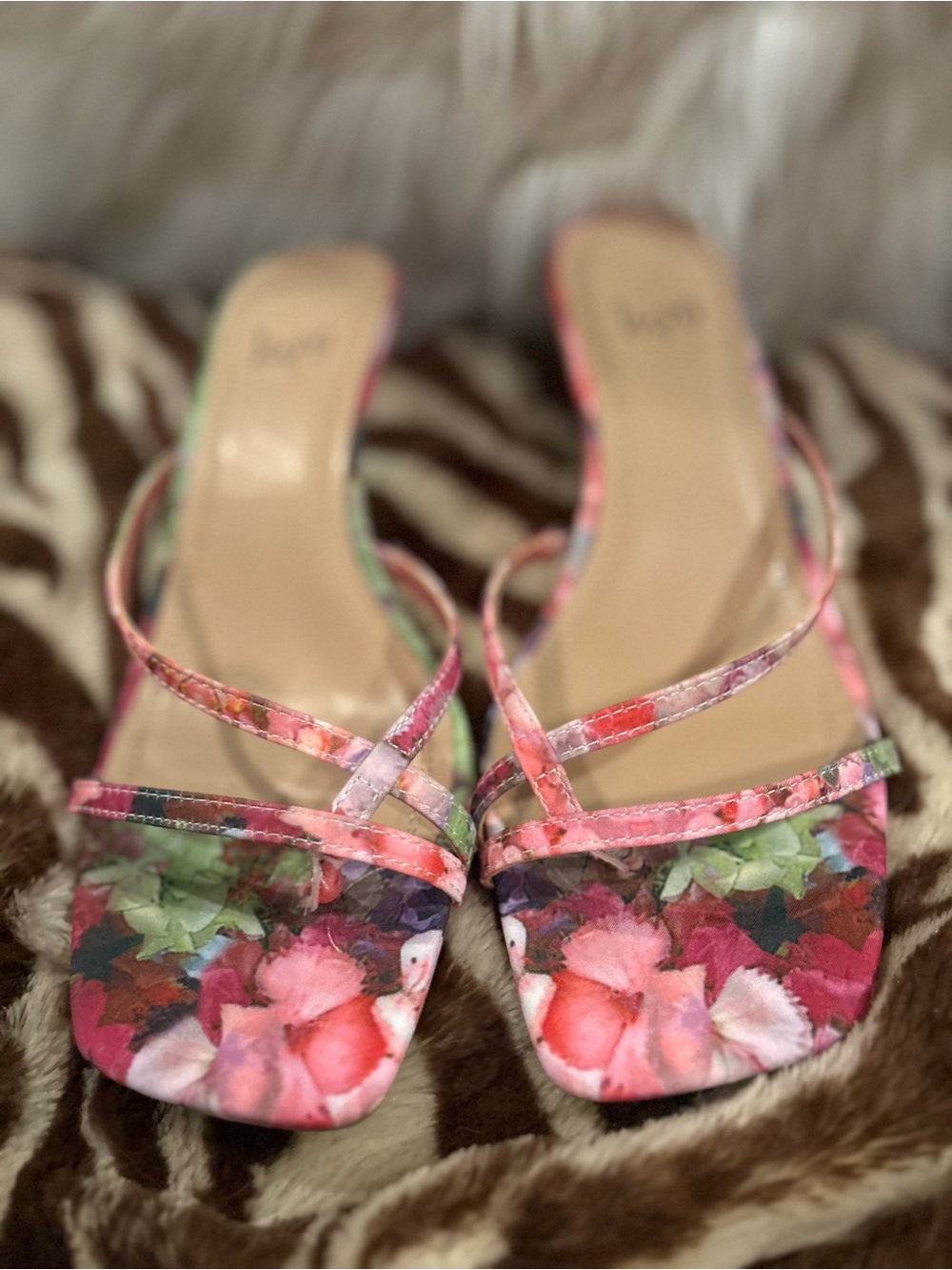 Floral Multicolor Strappy Women's Sandals